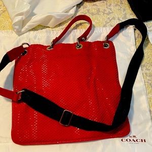 Dolce & Gabbana red leather shoulder bag. Great condition!